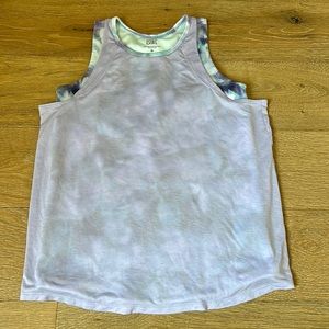 Athleta girl double tank top in purple/blue. size girls 14